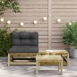 vidaXL Gartensofa ohne Armlehnen mit Kissen und Hocker vidaXL Gartensofa ohne Armlehnen mit Kissen und Hocker