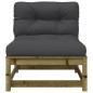vidaXL Gartensofa ohne Armlehnen mit Kissen und Hocker vidaXL Gartensofa ohne Armlehnen mit Kissen und Hocker