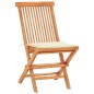 vidaXL 3-tlg. Bistroset mit Cremeweißen Kissen Massivholz Teak vidaXL 3-tlg. Bistroset mit Cremeweißen Kissen Massivholz Teak
