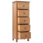 vidaXL Hohe Kommode mit Schubladen 45x32x110 cm Massivholz Eiche vidaXL Hohe Kommode mit Schubladen 45x32x110 cm Massivholz Eiche