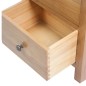 vidaXL Hohe Kommode mit Schubladen 45x32x110 cm Massivholz Eiche vidaXL Hohe Kommode mit Schubladen 45x32x110 cm Massivholz Eiche
