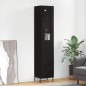 Highboard Schwarz 34,5x34x180 cm Holzwerkstoff Highboard Schwarz 34,5x34x180 cm Holzwerkstoff