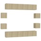 vidaXL 10-tlg. TV-Schrank-Set Sonoma-Eiche Holzwerkstoff vidaXL 10-tlg. TV-Schrank-Set Sonoma-Eiche Holzwerkstoff