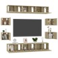 vidaXL 10-tlg. TV-Schrank-Set Sonoma-Eiche Holzwerkstoff vidaXL 10-tlg. TV-Schrank-Set Sonoma-Eiche Holzwerkstoff