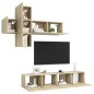 vidaXL 7-tlg. TV-Schrank-Set Sonoma-Eiche Holzwerkstoff vidaXL 7-tlg. TV-Schrank-Set Sonoma-Eiche Holzwerkstoff