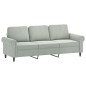 vidaXL 3-Sitzer-Sofa Hellgrau 180 cm Samt vidaXL 3-Sitzer-Sofa Hellgrau 180 cm Samt