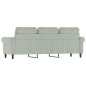 vidaXL 3-Sitzer-Sofa Hellgrau 180 cm Samt vidaXL 3-Sitzer-Sofa Hellgrau 180 cm Samt