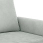 vidaXL 3-Sitzer-Sofa Hellgrau 180 cm Samt vidaXL 3-Sitzer-Sofa Hellgrau 180 cm Samt