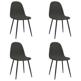 vidaXL Esszimmerstühle 4 Stk. 45x53,5x83 Schwarz Kunstleder