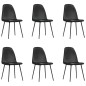 vidaXL Esszimmerstühle 6 Stk. Schwarz Kunstleder vidaXL Esszimmerstühle 6 Stk. Schwarz Kunstleder