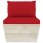 vidaXL Garten-Paletten-Mittelsofa mit Kissen Imprägniertes Fichtenholz vidaXL Garten-Paletten-Mittelsofa mit Kissen Imprägniertes Fichtenholz