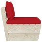 vidaXL Garten-Paletten-Mittelsofa mit Kissen Imprägniertes Fichtenholz vidaXL Garten-Paletten-Mittelsofa mit Kissen Imprägniertes Fichtenholz