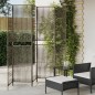 vidaXL Paravent 6-tlg. Grau Poly Rattan vidaXL Paravent 6-tlg. Grau Poly Rattan