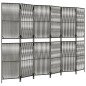 vidaXL Paravent 6-tlg. Grau Poly Rattan vidaXL Paravent 6-tlg. Grau Poly Rattan