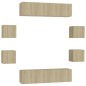 vidaXL 8-tlg. TV-Schrank-Set Sonoma-Eiche Holzwerkstoff vidaXL 8-tlg. TV-Schrank-Set Sonoma-Eiche Holzwerkstoff