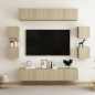 vidaXL 8-tlg. TV-Schrank-Set Sonoma-Eiche Holzwerkstoff