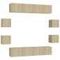 vidaXL 8-tlg. TV-Schrank-Set Sonoma-Eiche Holzwerkstoff