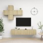 vidaXL 7-tlg. TV-Schrank-Set Sonoma-Eiche Holzwerkstoff vidaXL 7-tlg. TV-Schrank-Set Sonoma-Eiche Holzwerkstoff