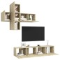 vidaXL 7-tlg. TV-Schrank-Set Sonoma-Eiche Holzwerkstoff vidaXL 7-tlg. TV-Schrank-Set Sonoma-Eiche Holzwerkstoff