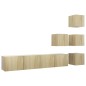 vidaXL 6-tlg. TV-Schrank-Set Sonoma-Eiche Holzwerkstoff vidaXL 6-tlg. TV-Schrank-Set Sonoma-Eiche Holzwerkstoff