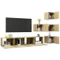 vidaXL 6-tlg. TV-Schrank-Set Sonoma-Eiche Holzwerkstoff vidaXL 6-tlg. TV-Schrank-Set Sonoma-Eiche Holzwerkstoff