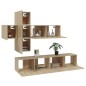 vidaXL 7-tlg. TV-Schrank-Set Sonoma-Eiche Holzwerkstoff vidaXL 7-tlg. TV-Schrank-Set Sonoma-Eiche Holzwerkstoff
