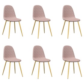 vidaXL Esszimmerstühle 6 Stk. Rosa Samt