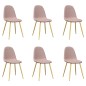 vidaXL Esszimmerstühle 6 Stk. Rosa Samt vidaXL Esszimmerstühle 6 Stk. Rosa Samt