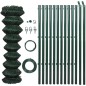 vidaXL Maschendrahtzaun mit Pfosten Stahl 1x25 m Grün vidaXL Maschendrahtzaun mit Pfosten Stahl 1x25 m Grün