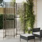 vidaXL Paravent 5-tlg. Grau Poly Rattan vidaXL Paravent 5-tlg. Grau Poly Rattan