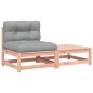 vidaXL Gartensofa ohne Armlehnen mit Kissen und Hocker vidaXL Gartensofa ohne Armlehnen mit Kissen und Hocker