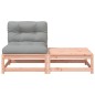 vidaXL Gartensofa ohne Armlehnen mit Kissen und Hocker vidaXL Gartensofa ohne Armlehnen mit Kissen und Hocker