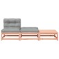 vidaXL Gartensofa ohne Armlehnen mit Kissen und Hockern vidaXL Gartensofa ohne Armlehnen mit Kissen und Hockern