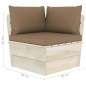 Garten-Paletten-Ecksofa mit Kissen Imprägniertes Fichtenholz Garten-Paletten-Ecksofa mit Kissen Imprägniertes Fichtenholz