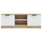 vidaXL TV-Schrank Weiß und Sonoma-Eiche 102x35x36,5 cm Holzwerkstoff vidaXL TV-Schrank Weiß und Sonoma-Eiche 102x35x36,5 cm Holzwerkstoff