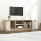 vidaXL TV-Schrank Weiß und Sonoma-Eiche 102x35x36,5 cm Holzwerkstoff vidaXL TV-Schrank Weiß und Sonoma-Eiche 102x35x36,5 cm Holzwerkstoff