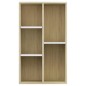 vidaXL Bücherregal/Sideboard Weiß Sonoma-Eiche 50x25x80 cm vidaXL Bücherregal/Sideboard Weiß Sonoma-Eiche 50x25x80 cm