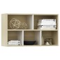 vidaXL Bücherregal/Sideboard Weiß Sonoma-Eiche 50x25x80 cm vidaXL Bücherregal/Sideboard Weiß Sonoma-Eiche 50x25x80 cm