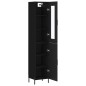 Highboard Schwarz 34,5x34x180 cm Holzwerkstoff Highboard Schwarz 34,5x34x180 cm Holzwerkstoff