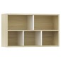 vidaXL Bücherregal/Sideboard Weiß Sonoma-Eiche 50x25x80 cm vidaXL Bücherregal/Sideboard Weiß Sonoma-Eiche 50x25x80 cm