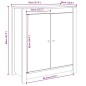 vidaXL Sideboards 2 Stk. Grau 70x35x80 cm Massivholz Kiefer vidaXL Sideboards 2 Stk. Grau 70x35x80 cm Massivholz Kiefer