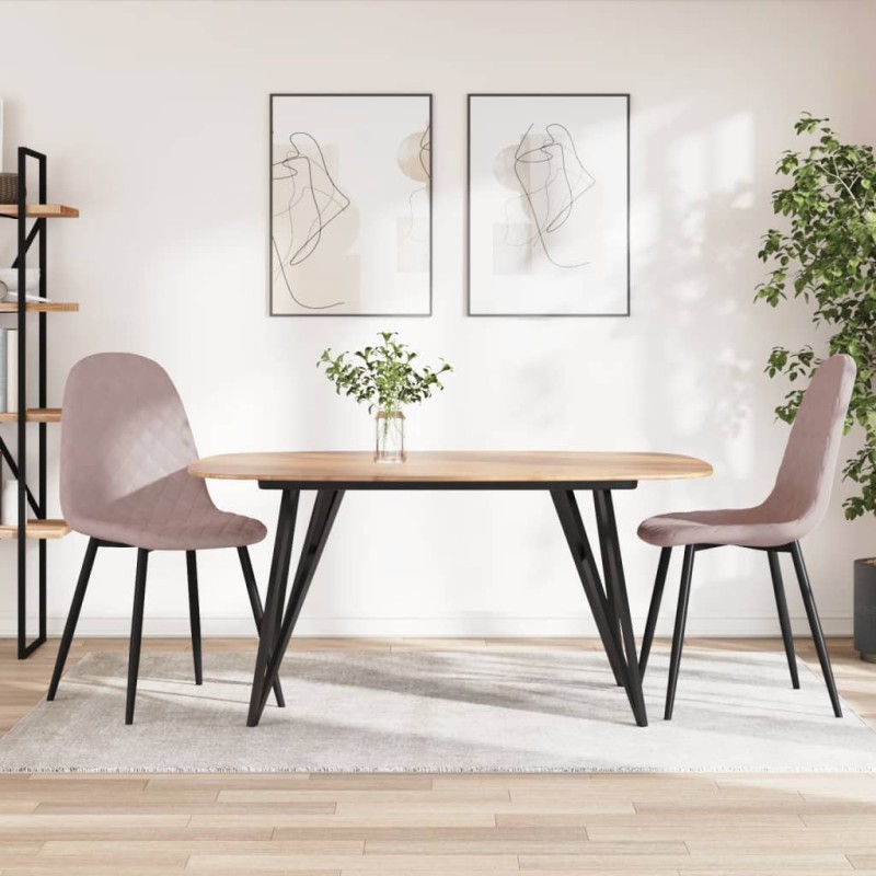 vidaXL Esszimmerstühle 2 Stk. Rosa Samt vidaXL Esszimmerstühle 2 Stk. Rosa Samt