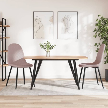 vidaXL Esszimmerstühle 2 Stk. Rosa Samt