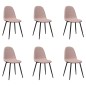 vidaXL Esszimmerstühle 6 Stk. Rosa Samt vidaXL Esszimmerstühle 6 Stk. Rosa Samt