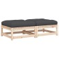 vidaXL Gartenhocker mit Kissen 2 Stk. Massivholz Kiefer vidaXL Gartenhocker mit Kissen 2 Stk. Massivholz Kiefer