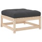 vidaXL Gartenhocker mit Kissen 2 Stk. Massivholz Kiefer vidaXL Gartenhocker mit Kissen 2 Stk. Massivholz Kiefer