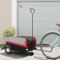 vidaXL Fahrradanhänger Schwarz und Rot 45 kg Eisen vidaXL Fahrradanhänger Schwarz und Rot 45 kg Eisen