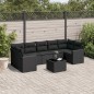 vidaXL 8-tlg. Garten-Sofagarnitur mit Kissen Schwarz Poly Rattan vidaXL 8-tlg. Garten-Sofagarnitur mit Kissen Schwarz Poly Rattan