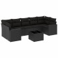 vidaXL 8-tlg. Garten-Sofagarnitur mit Kissen Schwarz Poly Rattan vidaXL 8-tlg. Garten-Sofagarnitur mit Kissen Schwarz Poly Rattan