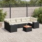 vidaXL 8-tlg. Garten-Sofagarnitur mit Kissen Schwarz Poly Rattan vidaXL 8-tlg. Garten-Sofagarnitur mit Kissen Schwarz Poly Rattan